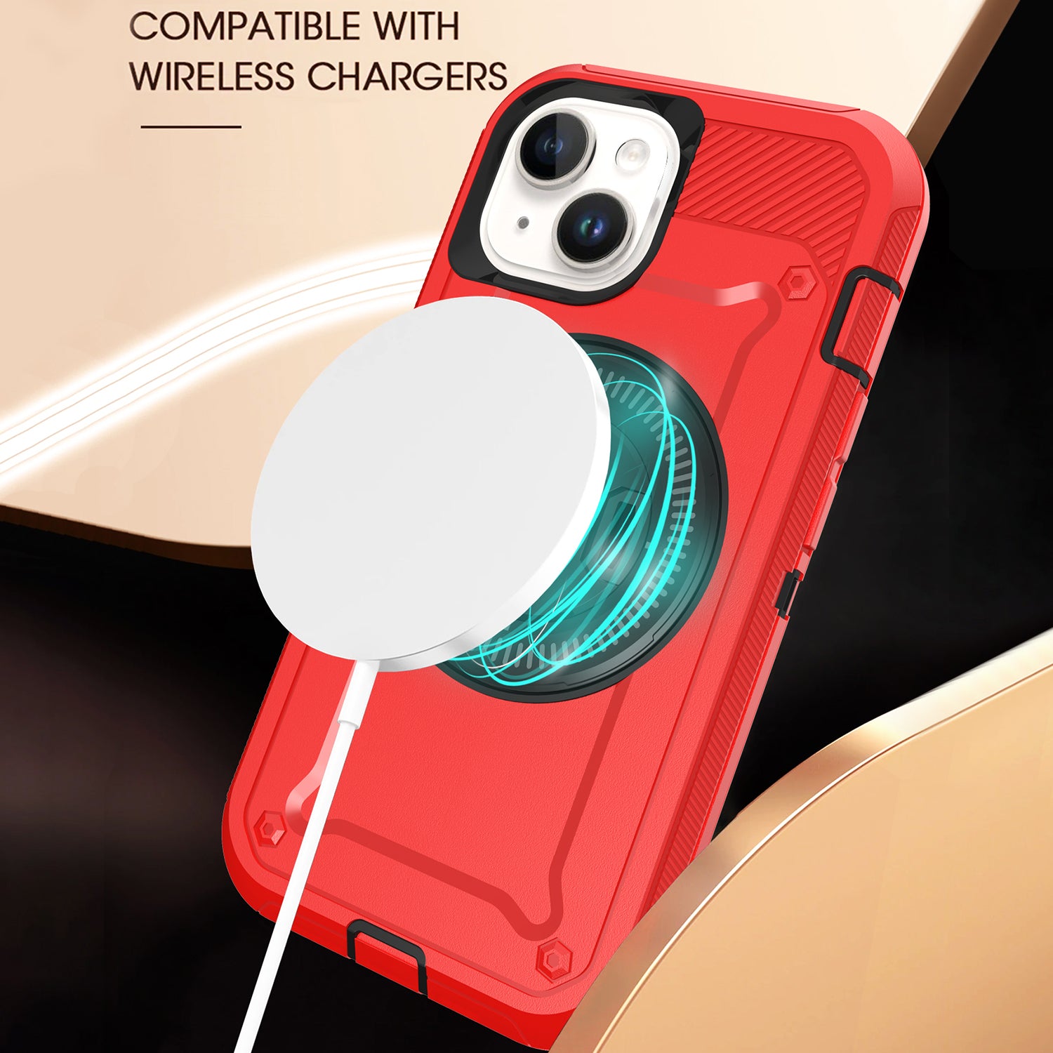 iPhone 15 Wireless magnetic Finger ring buckle bracket Case