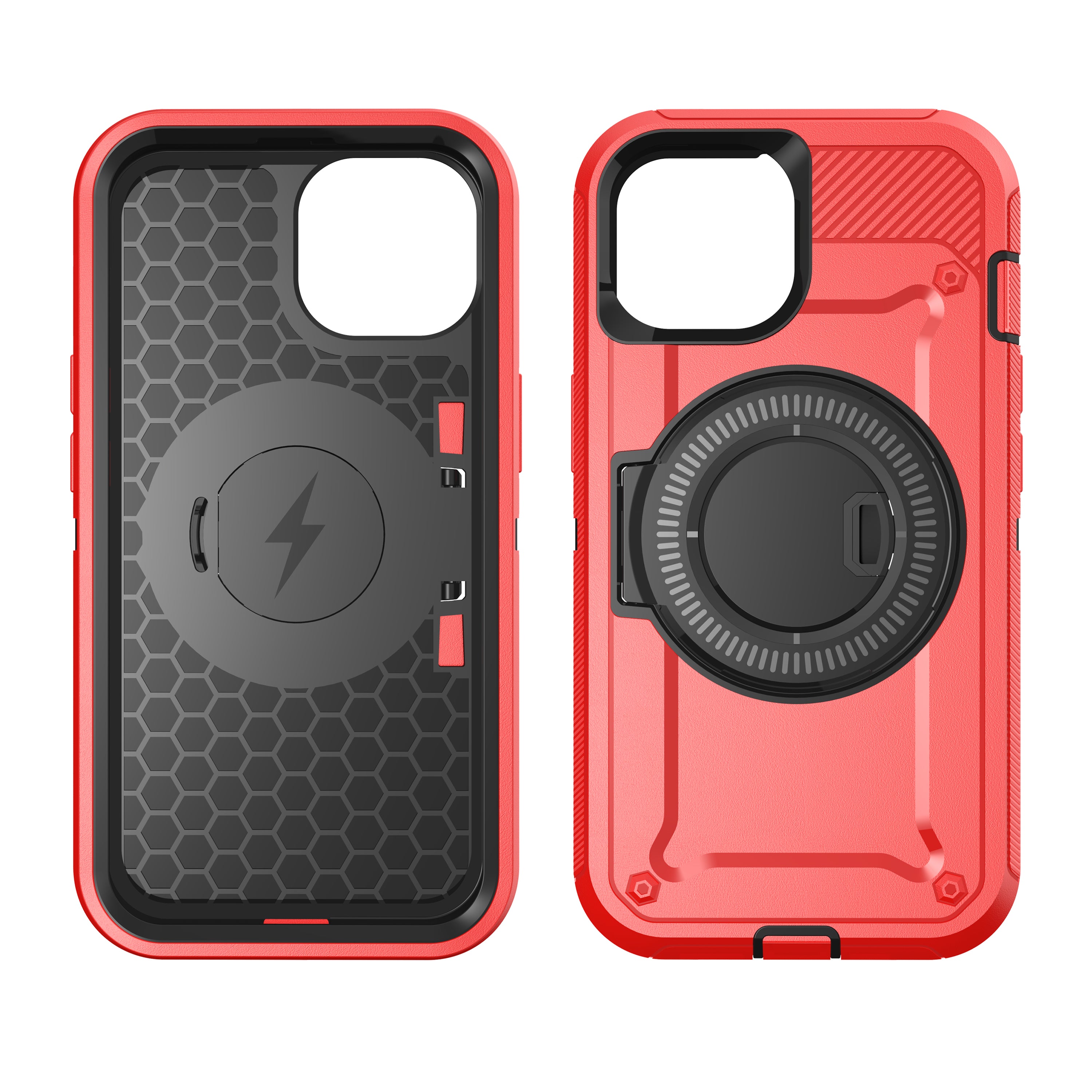 iPhone 15 Wireless magnetic Finger ring buckle bracket Case