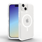 iPhone 15 Magnetic Attraction Transparent Full Protection Heavy Phone Case