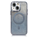 iPhone 14/13 Gradient Glitter Diamond Luxury Plating Magnetic Attraction Wireless Charging With Camera Protector Back Cover Case