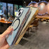 iPhone 14/13 Gradient Glitter Diamond Luxury Plating Magnetic Attraction Wireless Charging With Camera Protector Back Cover Case