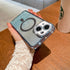 iPhone 14/13 Gradient Glitter Diamond Luxury Plating Magnetic Attraction Wireless Charging With Camera Protector Back Cover Case