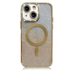 iPhone 14/13 Gradient Glitter Diamond Luxury Plating Magnetic Attraction Wireless Charging With Camera Protector Back Cover Case