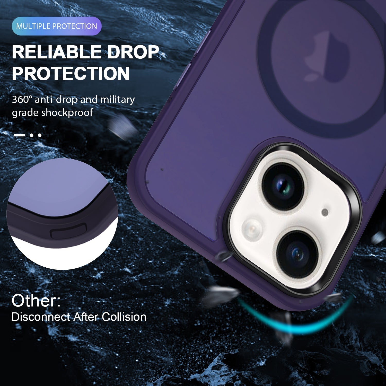 iPhone 14/13 Shockproof With Magnetic Cover Case