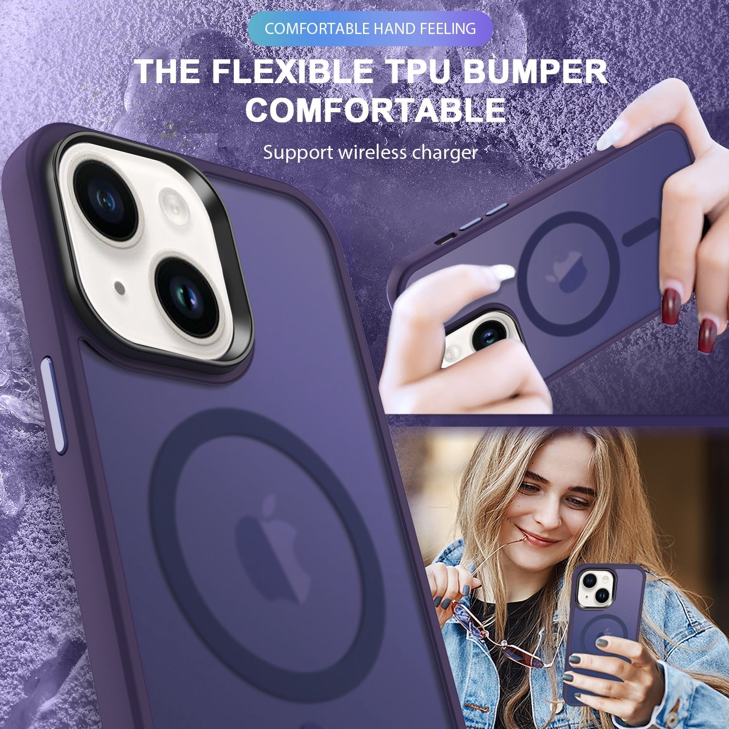 iPhone 14/13 Shockproof With Magnetic Cover Case