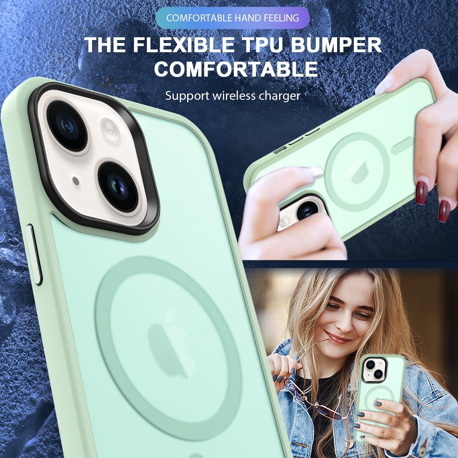 iPhone 14/13 Shockproof With Magnetic Cover Case