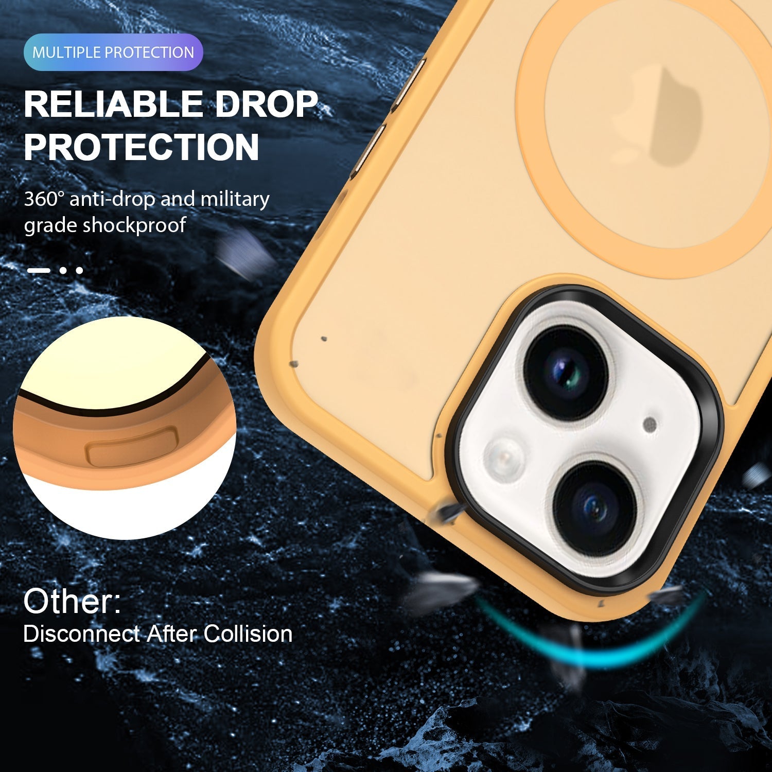 iPhone 14/13 Shockproof With Magnetic Cover Case