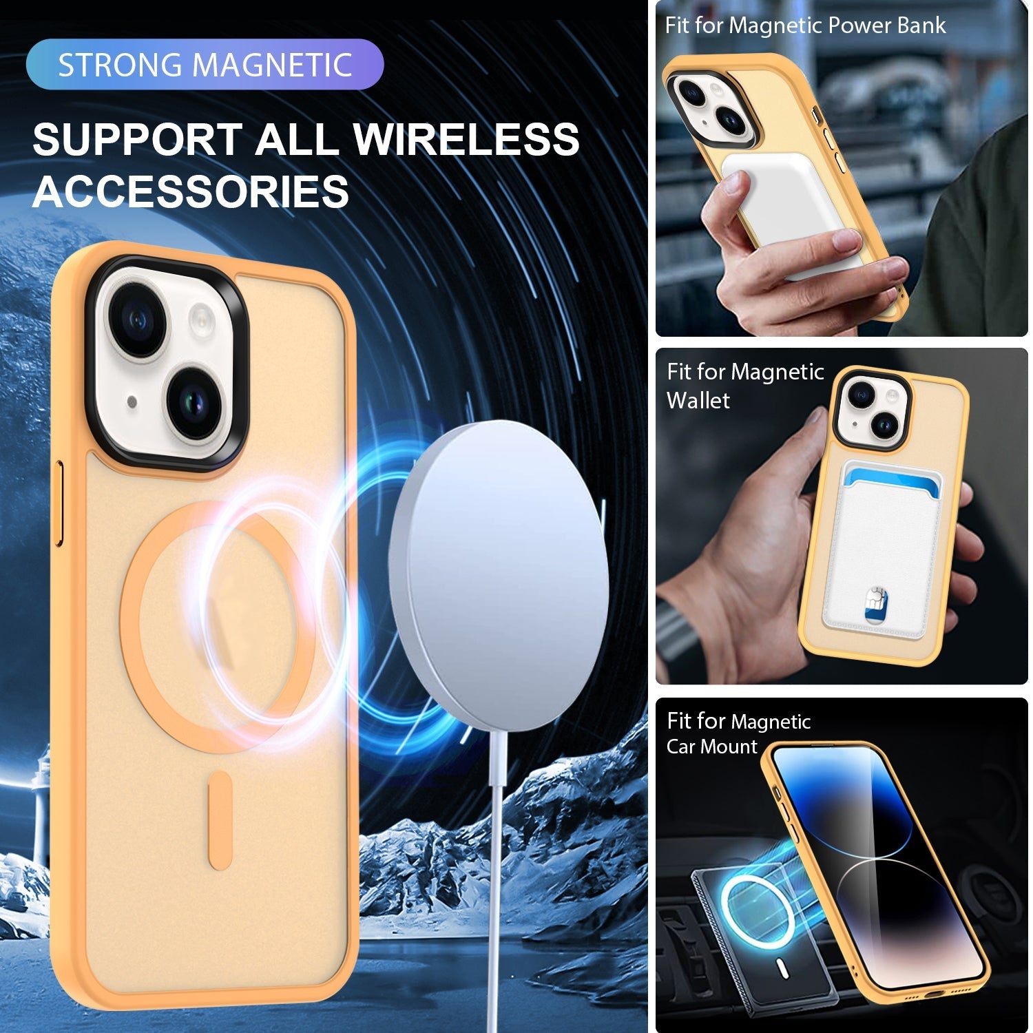 iPhone 14/13 Shockproof With Magnetic Cover Case