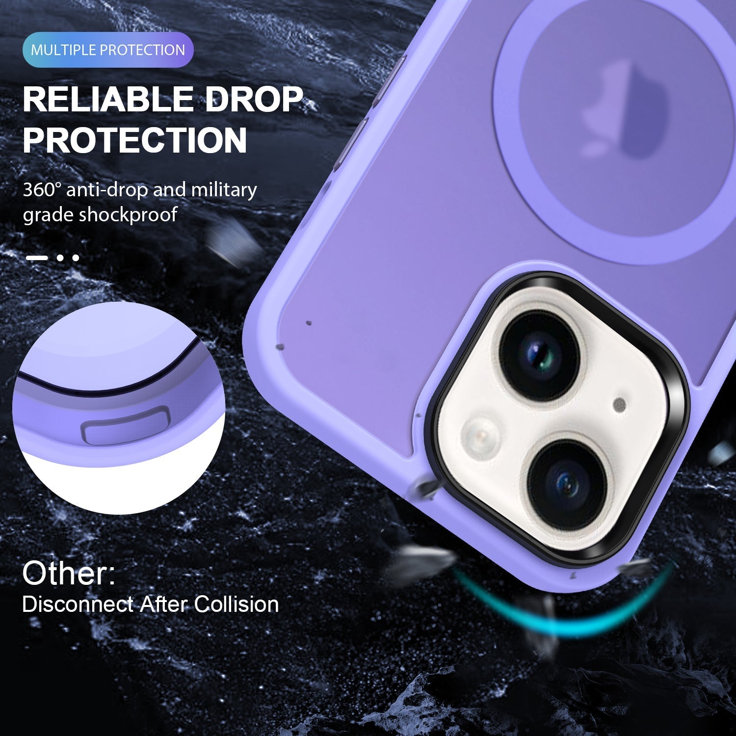 iPhone 14/13 Shockproof With Magnetic Cover Case