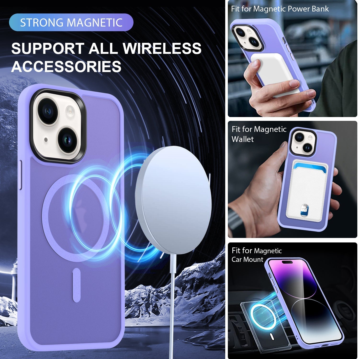 iPhone 14/13 Shockproof With Magnetic Cover Case