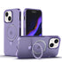 iPhone 15 Plus Translucency Magnetic Suction Bracket Phone Case