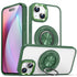 iPhone 15 Plus Transparent Silicone 360 Degree Rotating Bracket Phone Case