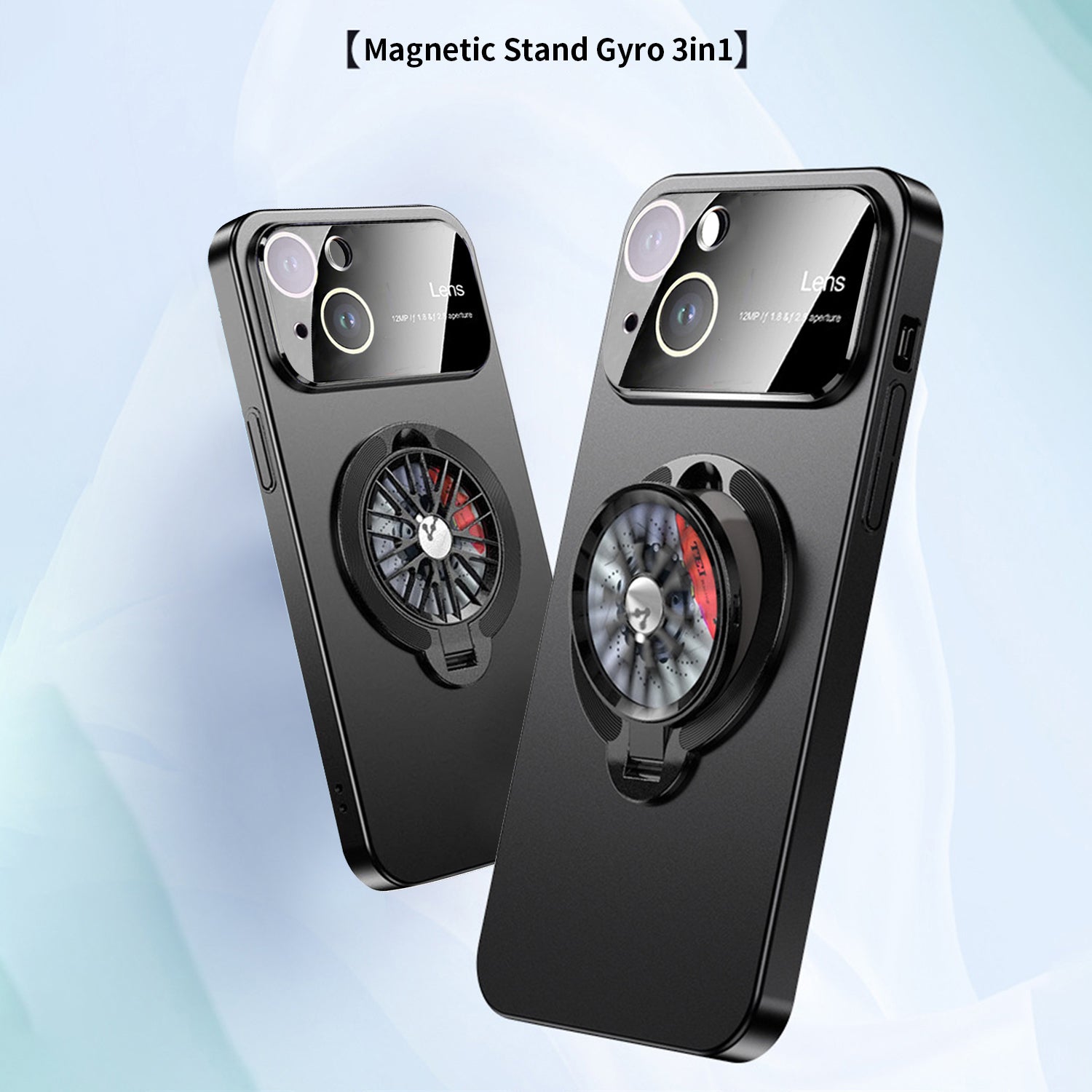 iPhone 15 With Gyro Pressure Holder Shockproof Slim Magnetic Attraction Shockproof Phone Cover Case