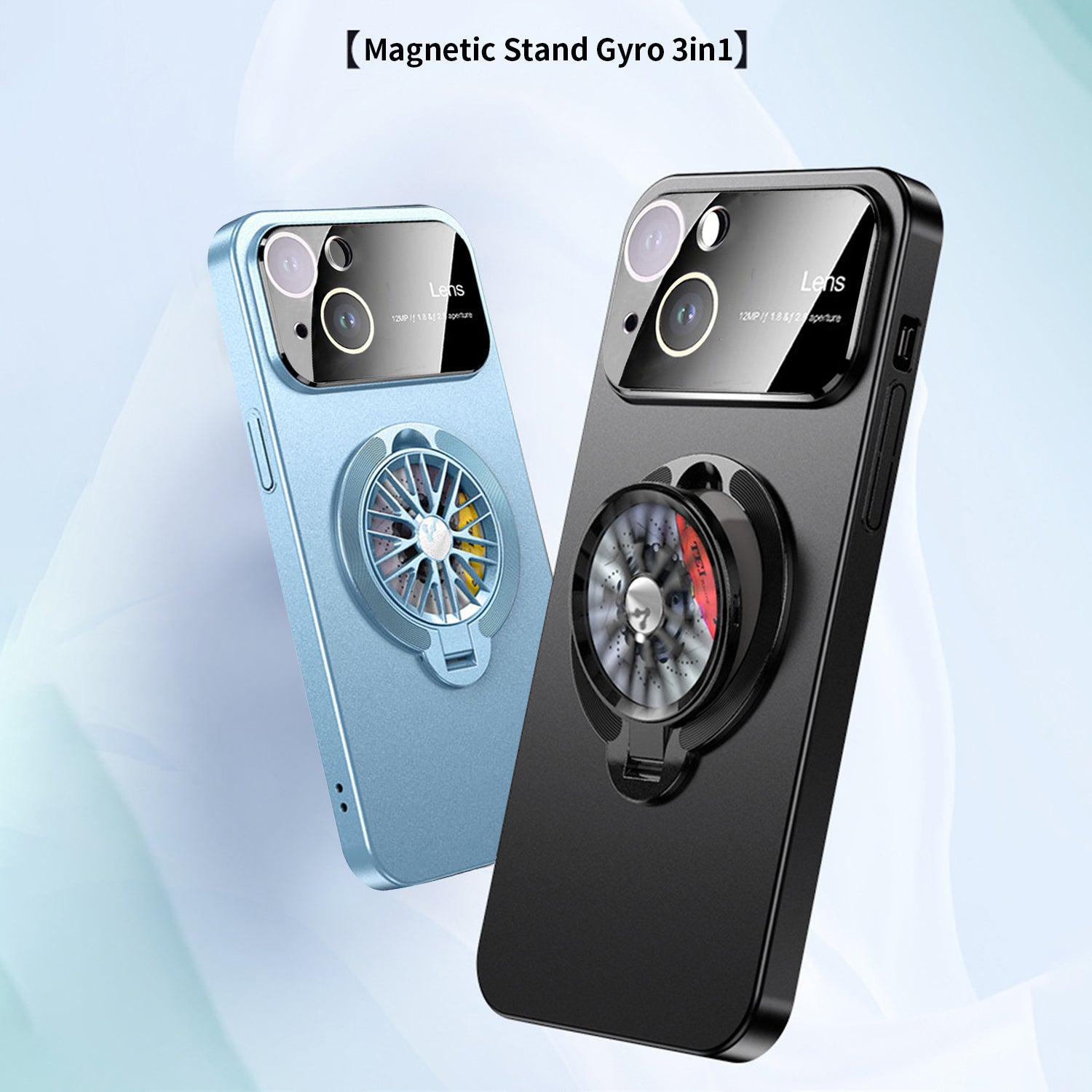 iPhone 15 With Gyro Pressure Holder Shockproof Slim Magnetic Attraction Shockproof Phone Cover Case
