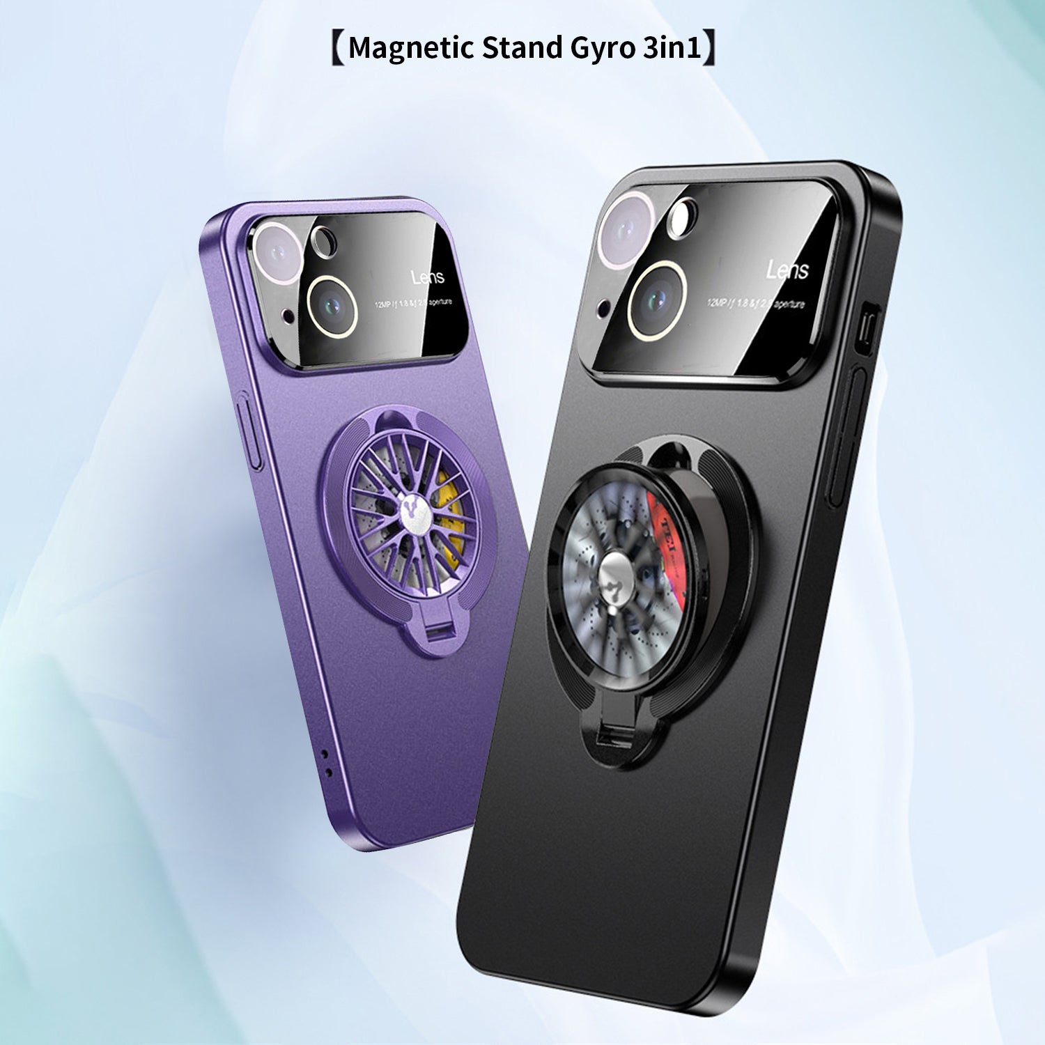 iPhone 15 With Gyro Pressure Holder Shockproof Slim Magnetic Attraction Shockproof Phone Cover Case