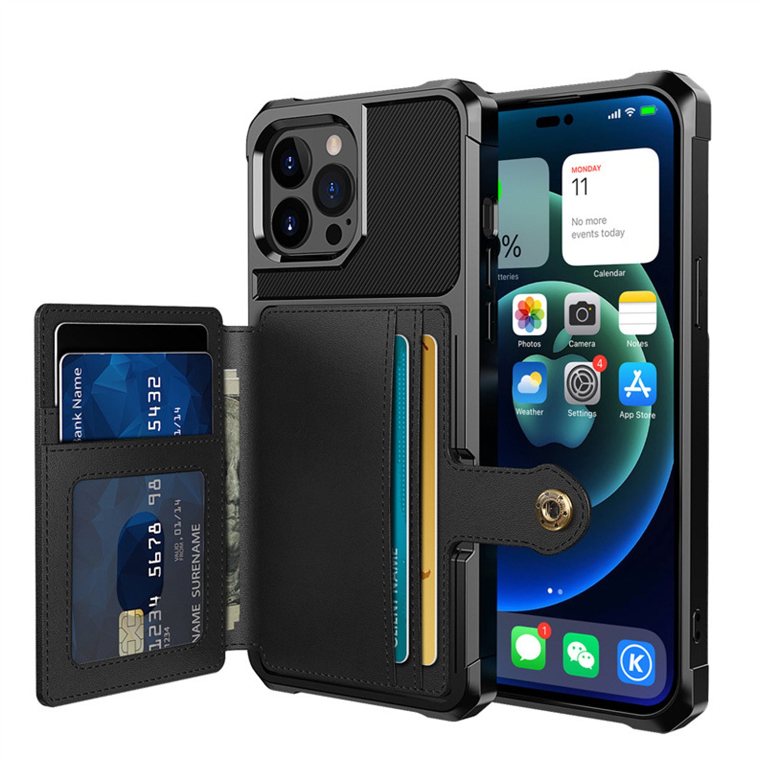 iPhone 15 Pro Max Fall prevention Magnetic suction card Case