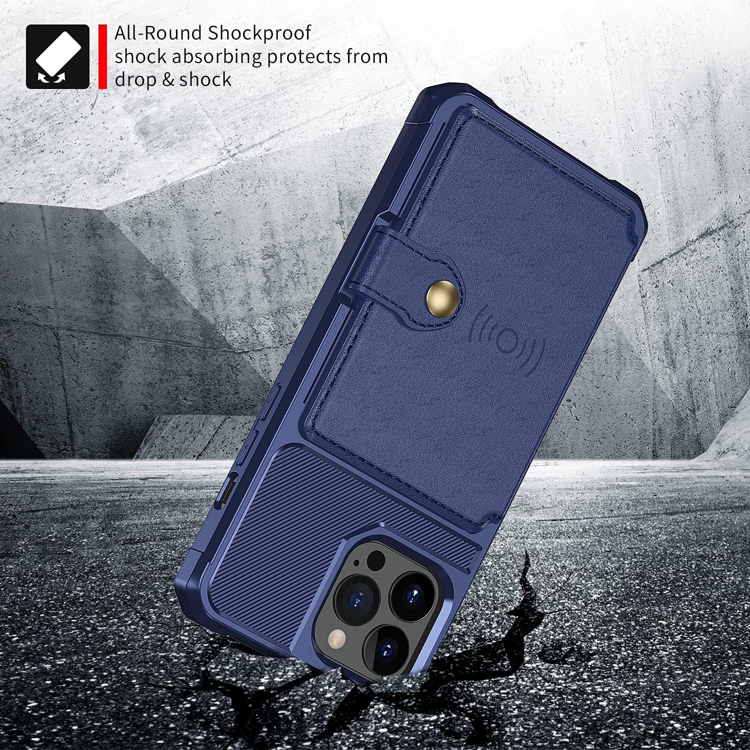 iPhone 15 Pro Max Fall prevention Magnetic suction card Case