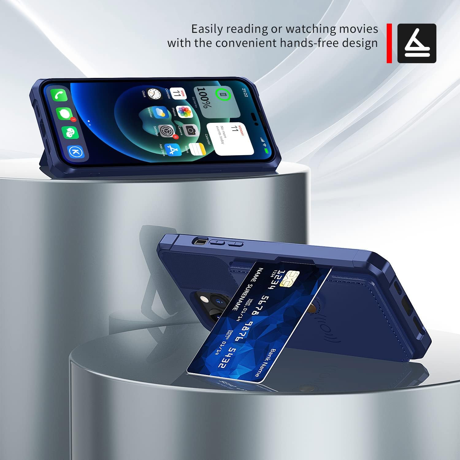iPhone 15 Pro Max Fall prevention Magnetic suction card Case