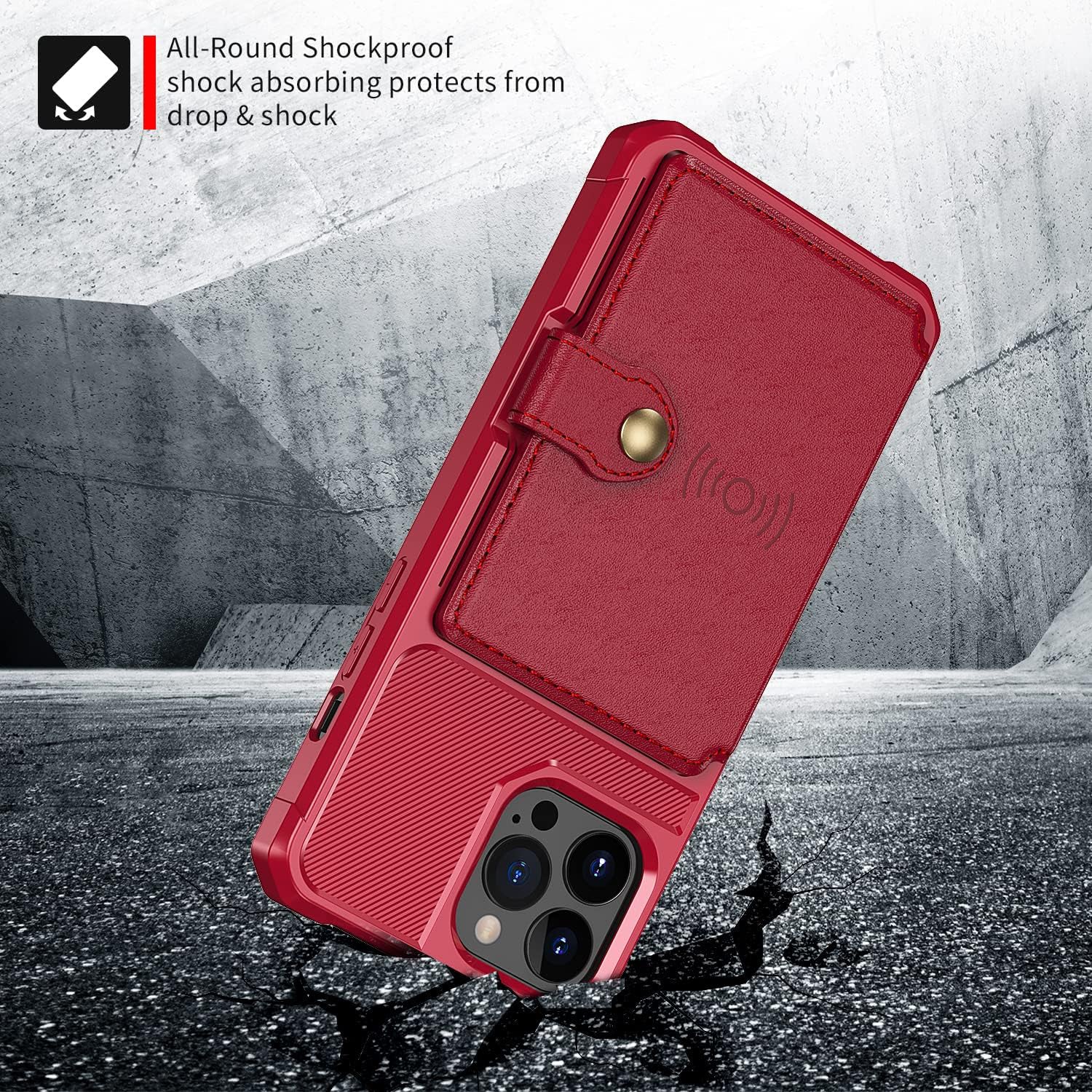 iPhone 15 Pro Max Fall prevention Magnetic suction card Case