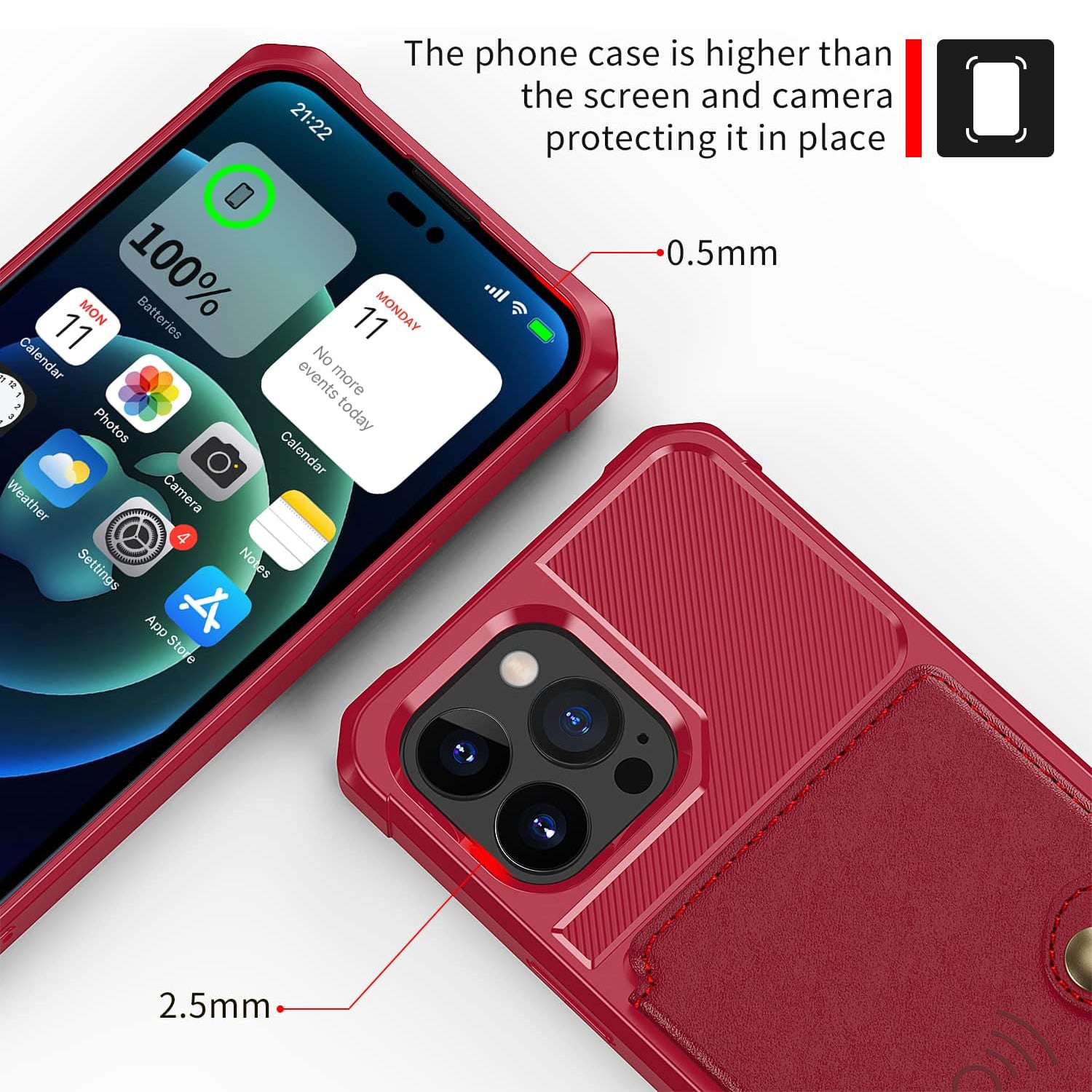 iPhone 15 Pro Max Fall prevention Magnetic suction card Case