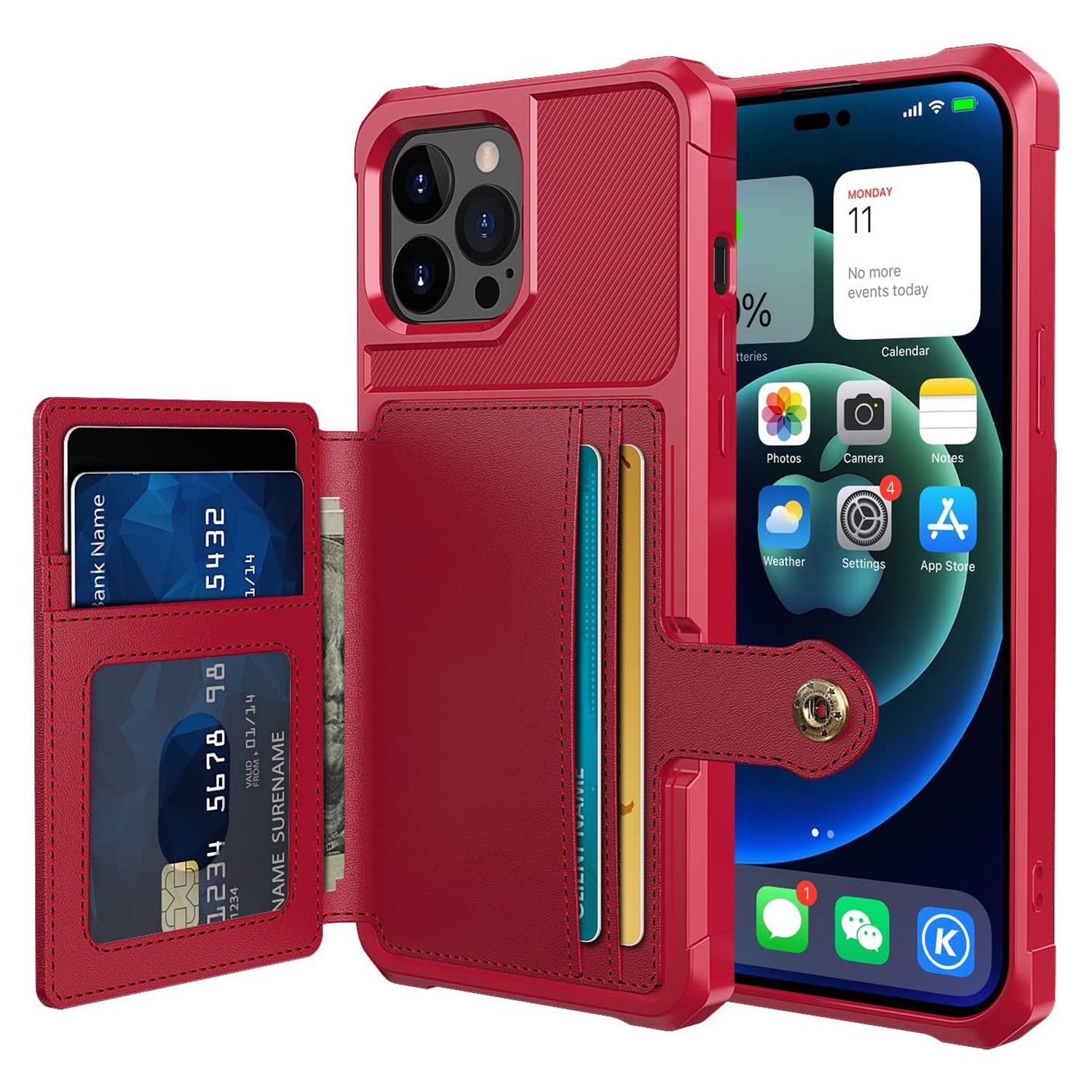 iPhone 15 Pro Max Fall prevention Magnetic suction card Case