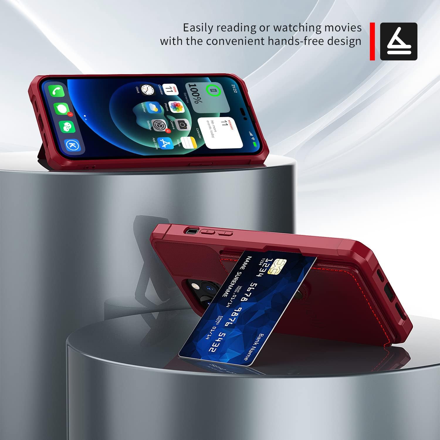 iPhone 15 Pro Max Fall prevention Magnetic suction card Case
