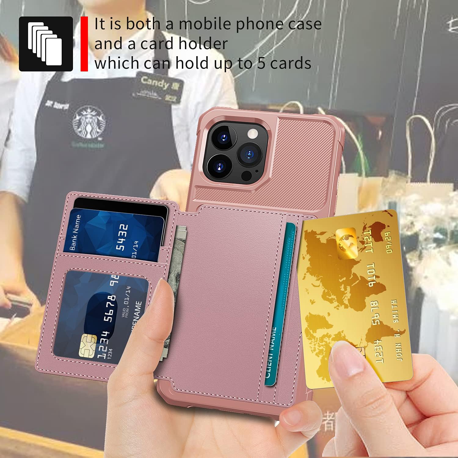 iPhone 15 Pro Max Fall prevention Magnetic suction card Case
