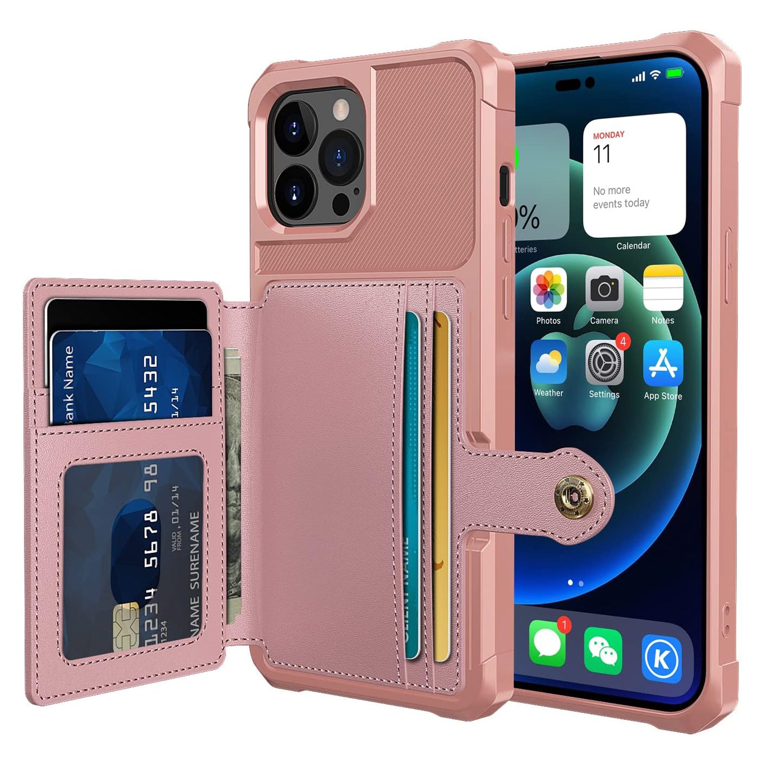 iPhone 15 Pro Max Fall prevention Magnetic suction card Case