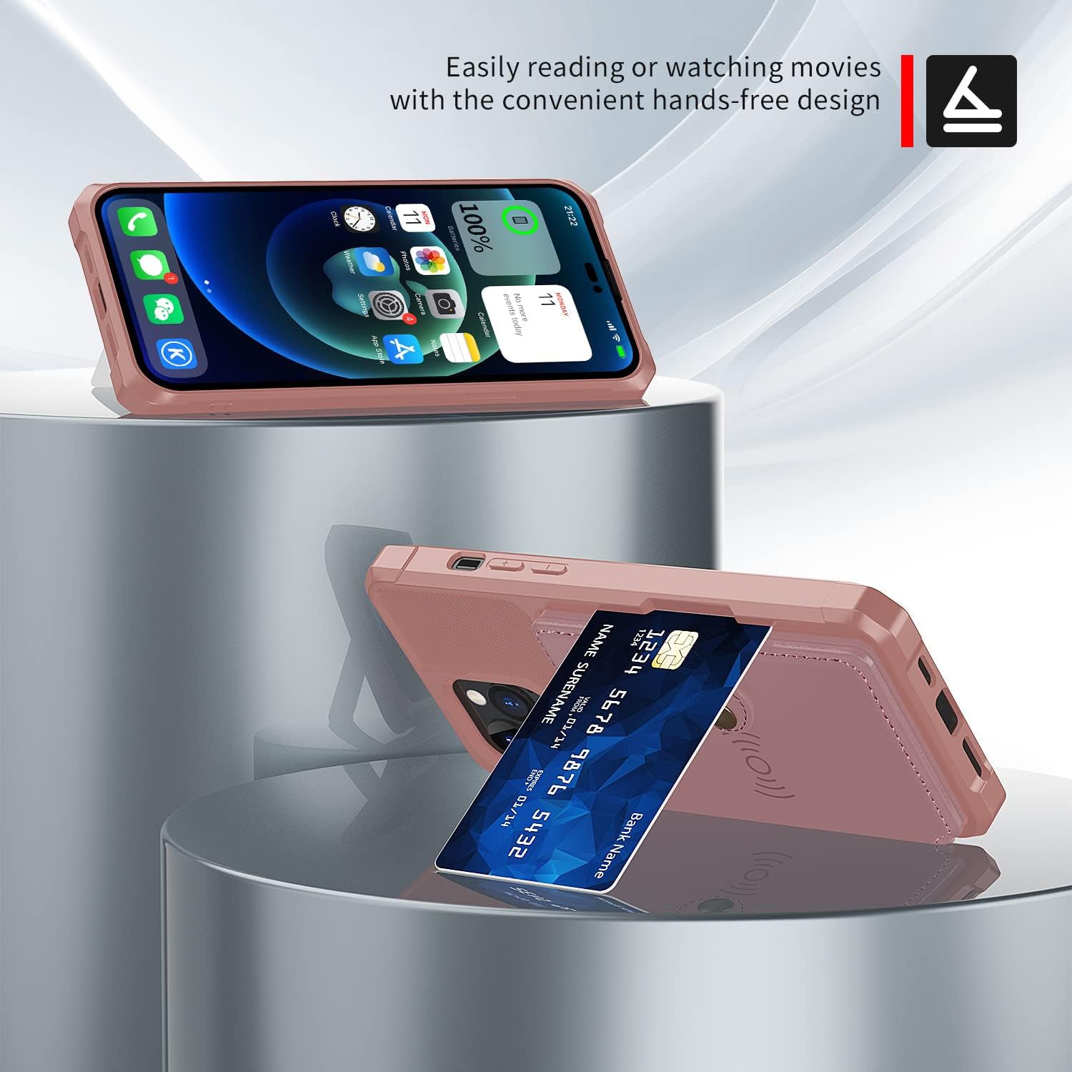 iPhone 15 Pro Max Fall prevention Magnetic suction card Case