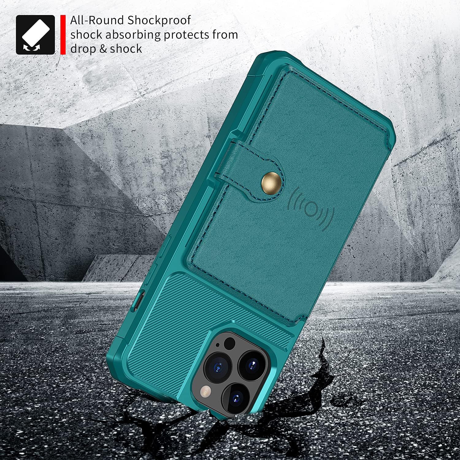 iPhone 15 Pro Max Fall prevention Magnetic suction card Case