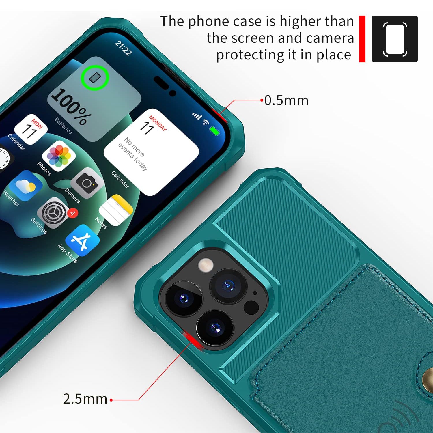 iPhone 15 Pro Max Fall prevention Magnetic suction card Case