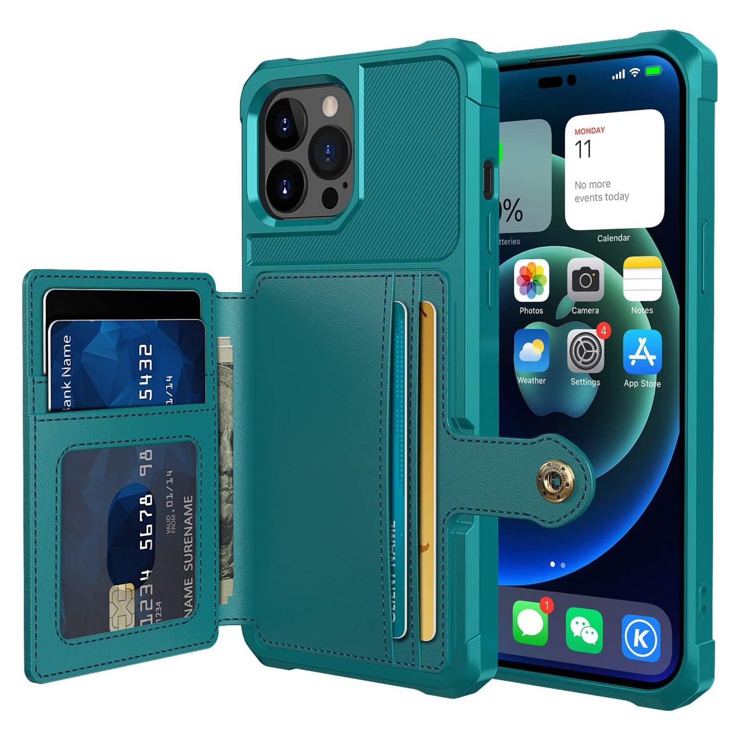 iPhone 15 Pro Max Fall prevention Magnetic suction card Case