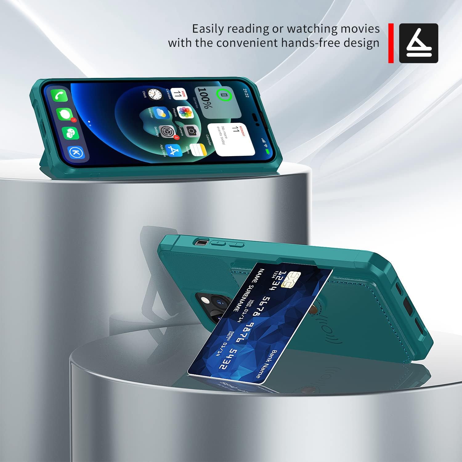 iPhone 15 Pro Max Fall prevention Magnetic suction card Case