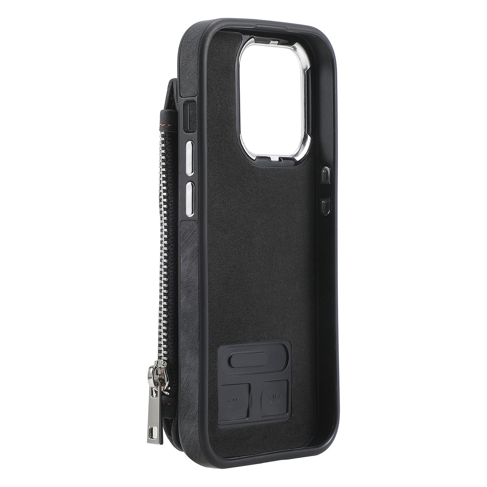 iPhone 15 Pro Max Magsafe Wireless Zippered Leather Case