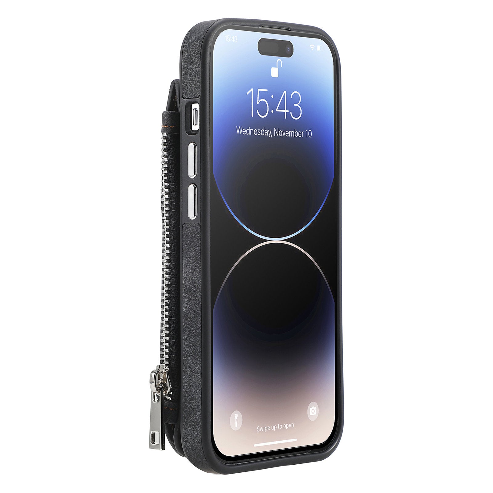 iPhone 15 Pro Max Magsafe Wireless Zippered Leather Case