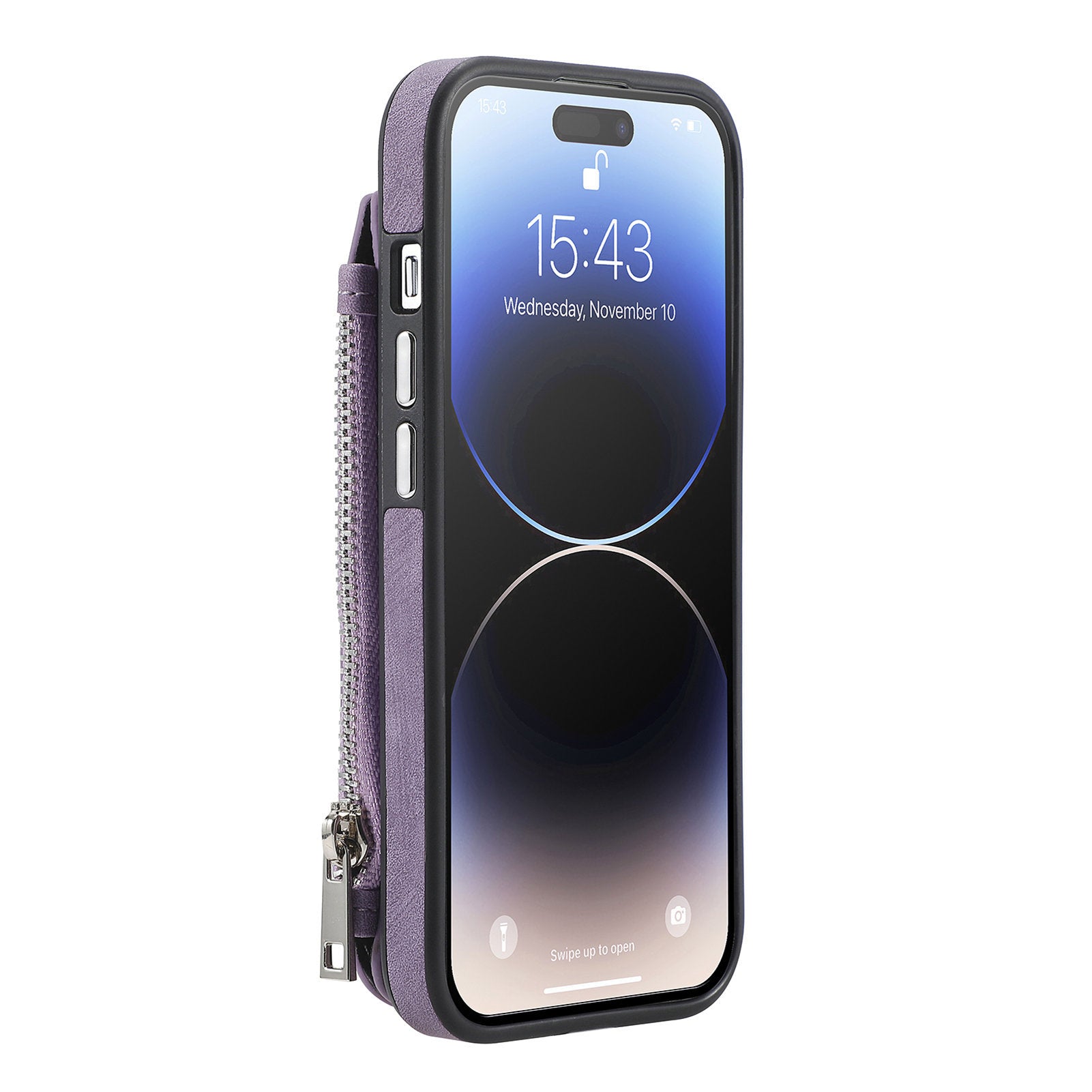 iPhone 15 Pro Max Magsafe Wireless Zippered Leather Case