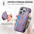 iPhone 15 Pro Max Magsafe Wireless Zippered Leather Case