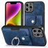 iPhone 15 Pro Max Solid Vintage Hardware Ring Leather Case