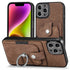 iPhone 15 Pro Max Solid Vintage Hardware Ring Leather Case