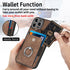 iPhone 15 Pro Max Solid Vintage Hardware Ring Leather Case