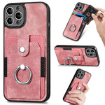 iPhone 15 Pro Max Solid Vintage Hardware Ring Leather Case