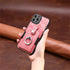 iPhone 15 Pro Max Solid Vintage Hardware Ring Leather Case