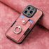 iPhone 15 Pro Max Solid Vintage Hardware Ring Leather Case