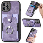 iPhone 15 Pro Max Solid Vintage Hardware Ring Leather Case