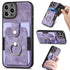 iPhone 15 Pro Max Solid Vintage Hardware Ring Leather Case