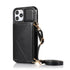 iPhone 15 Pro Triangle Crossbody Multifunctional Card Insertion Leather Case