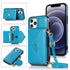 iPhone 15 Pro Triangle Crossbody Multifunctional Card Insertion Leather Case