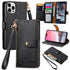 iPhone 15 Pro Max Lychee Lines Pattern Card Insert Phone Case
