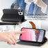 iPhone 15 Pro Max Lychee Lines Pattern Card Insert Phone Case