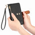 iPhone 15 Pro Max Lychee Lines Pattern Card Insert Phone Case